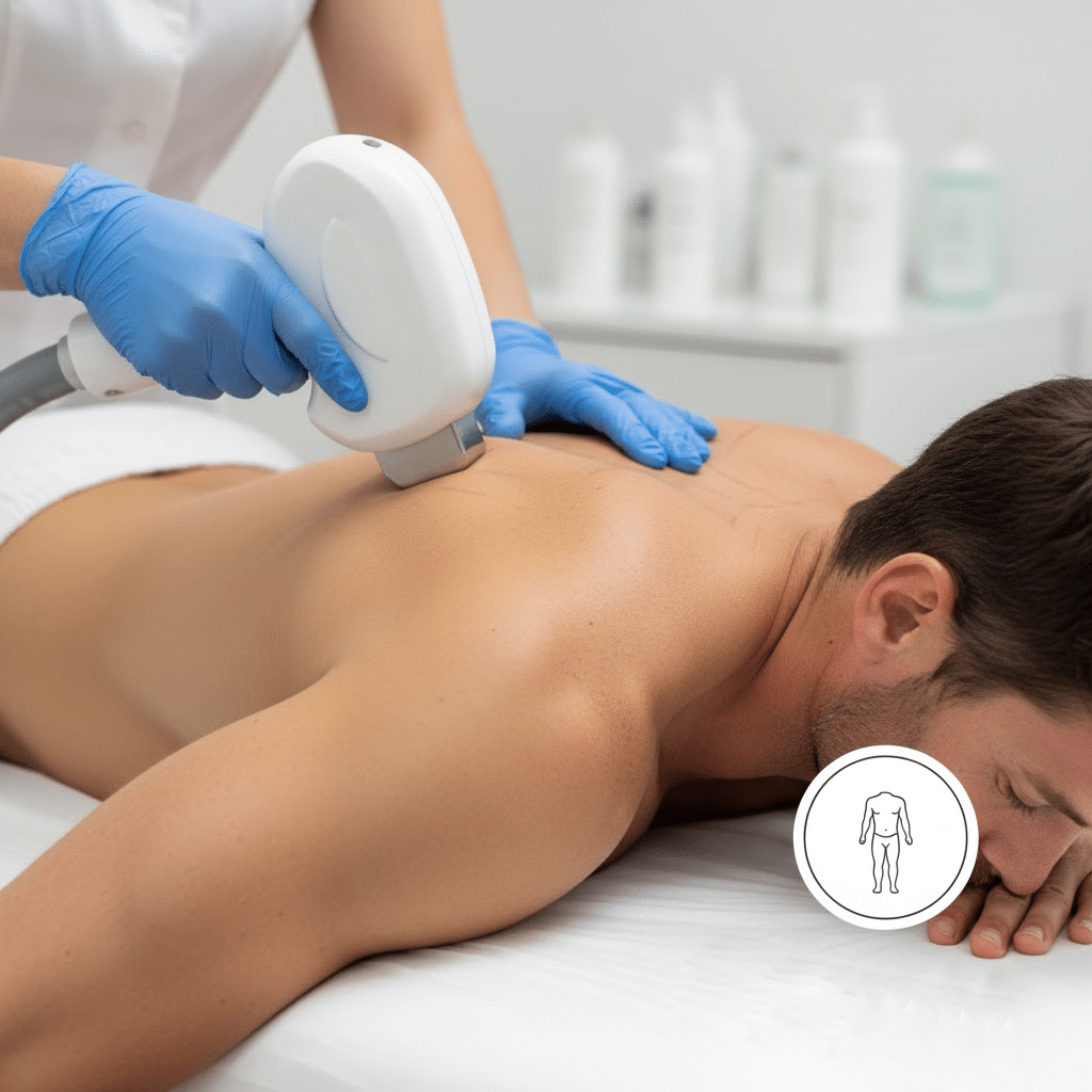 schiena Trattamento di epilazione laser su schiena e addome – soluzione efficace per uomo e donna nel centro estetico Martina Rocco